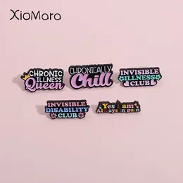 Broches Invisible maladie handicapée Club Émail Email Principe de maladies chroniques Broche toujours dans la douleur Badge Badge Bijoux Gift Kid