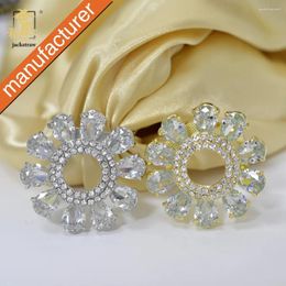 Broches Jackstraw Crystal Flower For Women Kids Chapeaux Scarf Buckles Zircon Jewelry Party Corsages Clips de broches