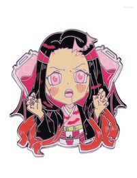 Broches kamado nezuko en émail en émail épingles d'anime badges sur sac à dos accessoires de choses mignonnes pour bijoux manga japonais gift4962567