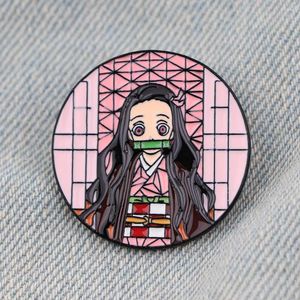 Broches kimetsu geen yaiba -badges met anime email pin revers cartoon op rugzak decoratieve sieraden cadeau accessoires