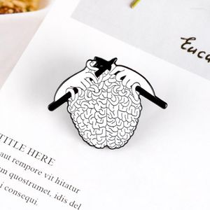 Broches gebreide trui hersenpennen anatomie orgel cerebrum broche neurologie voor artsen en verpleegkundigen revers pin bags badge cadeaus