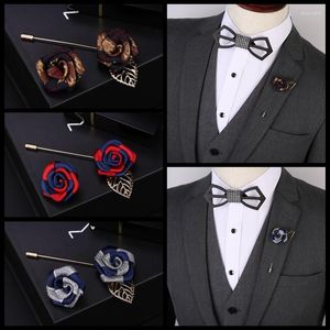 Broches tissu coréen Rose broche hommes costume chemise longue aiguille épinglette et écharpe boucle Badge pour femmes bijoux de mode