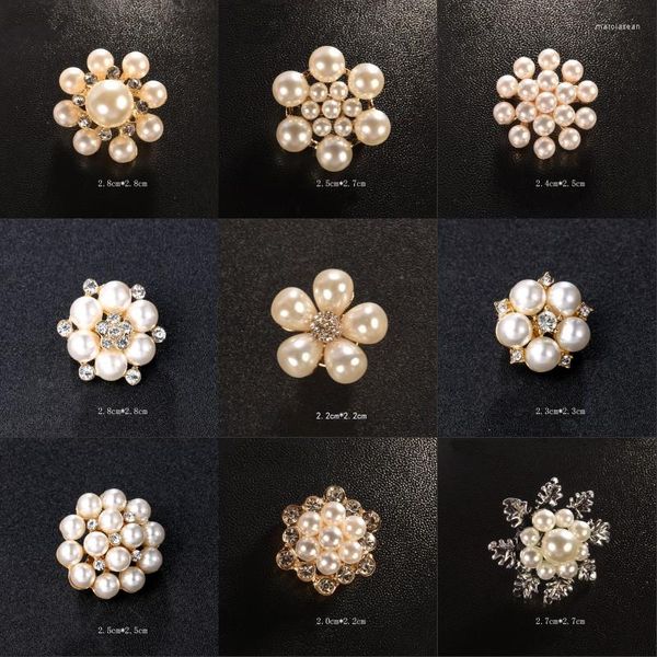 Broches estilo coreano para mujer, exquisita broche de perlas y diamantes de imitación, moda elegante para mujer, turbante, bufanda, alfileres, accesorios clásicos para fiesta