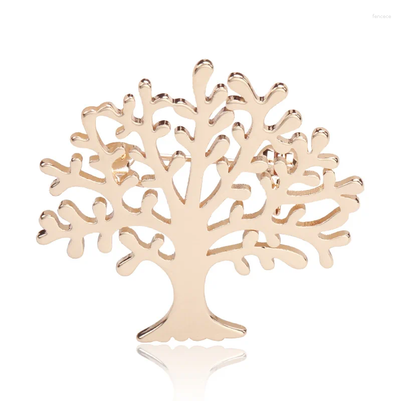 Spille Albero della vita coreano Spilla Moda Semplice Pianta Corpetto Spille da bavero Distintivo in lega Pin di Natale Accessori per gioielli