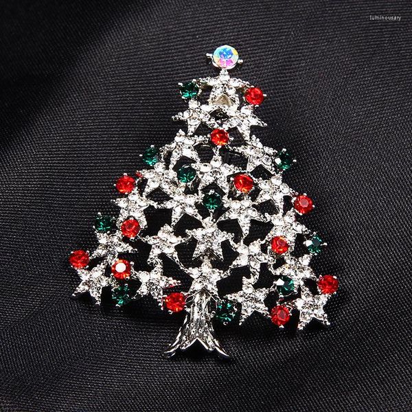 Broches Ladychic Luxury Multicolor Zircon Pins de árbol de Navidad para mujeres Regalos de Navidad Accesorios de ropa al por mayor LH1010