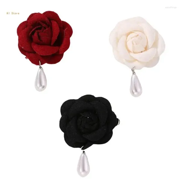 Broches Broche floral grande Pin Flor de moda Tela duradera