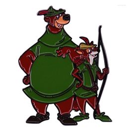 Broches Little John Robin Hood broche cartoon metalen badge tas accessoires pinnen