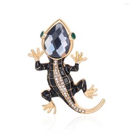 Broches Lizard Gecko broche Exquisite retro glas dier dierenkraagspelden kleding ornament mannen en vrouwen vakantie cadeau
