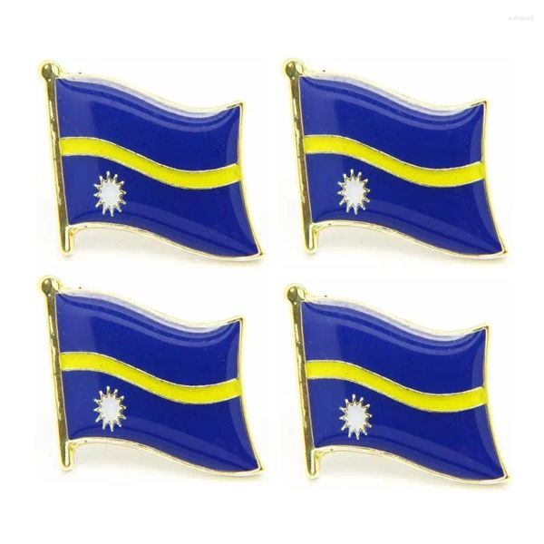 Broches Lots 5 pièces drapeau National Nauru Badge pays Lapei