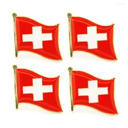 Brooches Lots 5pcs Suisse National Flag Flag Badge Country Lapei
