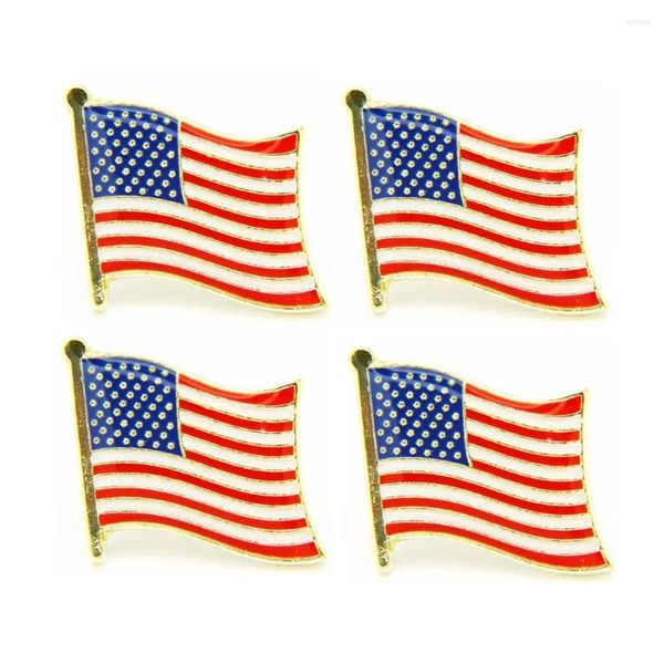 Broches Lotes 5pcs EE. UU. Bandera Nacional Pin Insignia País Lapei