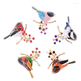 Broches belles émails d'oiseau en émail femme animal fête des épingles de broche décontractées cadeaux de bijoux de mode