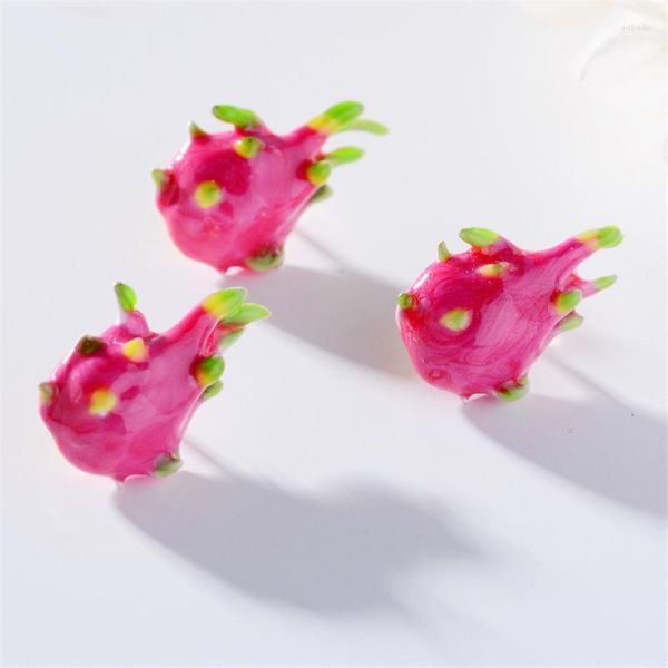 Broches Belle Mini Émail Collier Pins Pour Fille Garçon Enfants D'été T-Shirt Dentelle Robe Dragon Fruit Épinglette Bijoux Accessoires Corsage