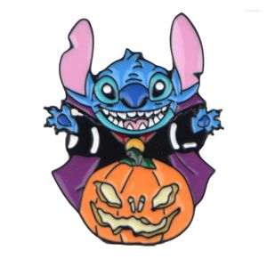 Broches LT922 Stitch Alien Cute Halloween emailpennen en voor vrouwen Fashion Rapel Pin Backpack Bags Badge Gifts