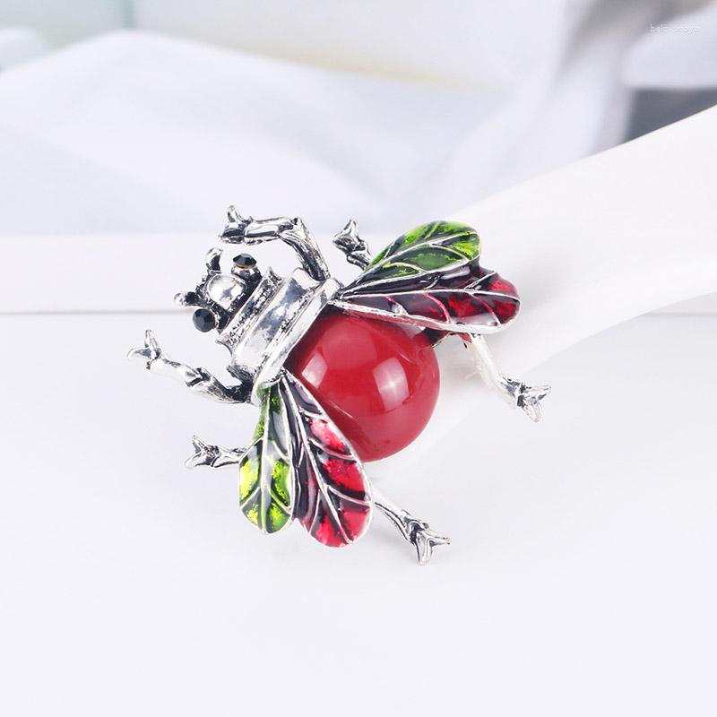 Brooches LUBOV Fashion Personality Cartoon Bee Brooch Alloy Drop Oil Insect Lady Accessories Pins Children Party Jewelry 2023