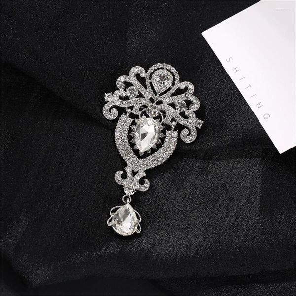 Broches luxe cristal couronne broche pour hommes à la mode mode strass broches bijoux accessoires copines cadeau 2023