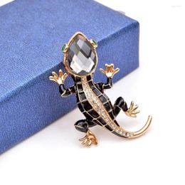 Broches Luxury Crystal Rhinestone Lizard Fomen Women Creative Fashion Animal épingles pour enfants ACCESSOIRES SHINING BIELR