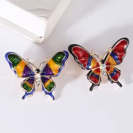 Broches luxe email druppelolie vlinder insectenbroche voor vrouwen bruiloftsfeest badges kleding accessoires pin corsage revers