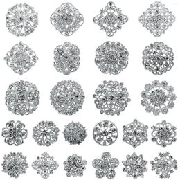 Broches Luxury Femmes Pinnes d'alliage en strass fleur pour la combinaison de combinaison Boucle bricolage accessoire de nœud papillon