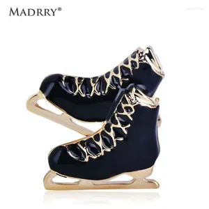 Broches madrry mode roller skates broche email Gold kleur sieraden slee schoenen vorm voor dames jongens meisjes pins accessoires