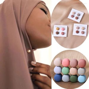 Broches magnetische hijab sjaal gespen sterke metalen magneetpennen voor moslimdames hoofd sjaals accessoires macaron vaste kleur sjaalclip