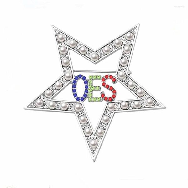 Brooches Incrustal Incrust Five Point Star Order Eastern Pin Sorority Greek Masonic Oes Brooch