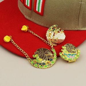 Broches en métal émail mexicain, mode rétro aigle cuisson peinture vêtements accessoires époque épingles à chapeau unisexe