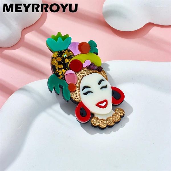 Broches MEYRROYU Lady Fruit Coiffe Femme Élégant Matériau Acrylique Tendances Design Tendance Cadeaux de Fête d'anniversaire Accessoire