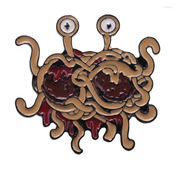 Brooches Monster Pin FSM ENAMEL Ramen drôle Brooch Brooch Denim Jeans Coat Badge en métal