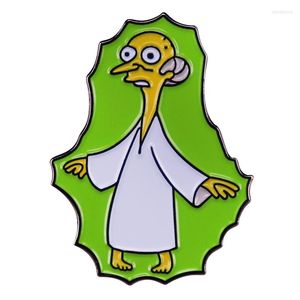 Broches Mr Burns Esmalte Pin Os Simpsoons Velho Vilão Personagem Crachá Mochila Decoração Joias