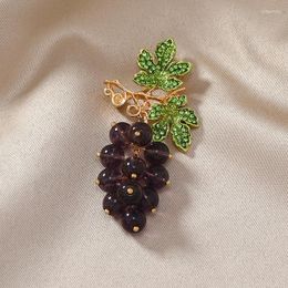 Broches muyinda uvas frutas broche colas gafas paerls para mujeres joyas de lujo