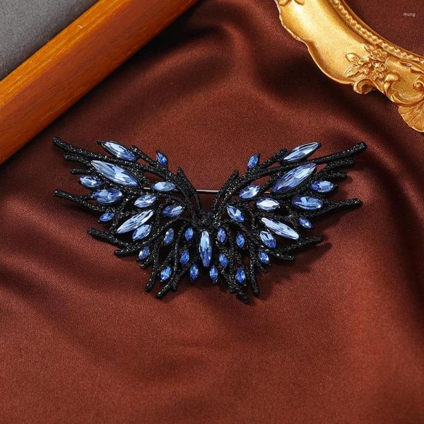 Broches Muylinda Vintage cristal papillon broche insecte strass broche luxe et épingles accessoire femmes Corsage tenue cadeau