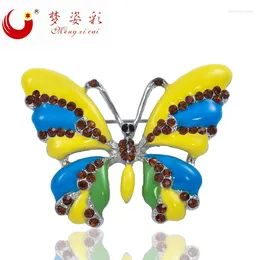 Broches MZC beauté coloré papillon épingles écharpe Hijab broche émail insecte Brosh Brosches Femme Badge col revers