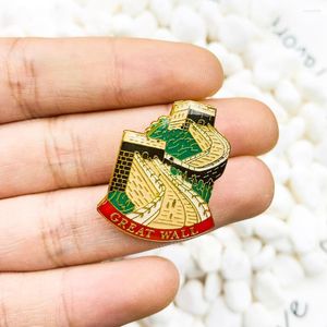 Broches National Badge Chinees The Great Wall Pin Gift Souvenir China Travel Collar Broche Back Backpack Coat Advertising Sieraden Medaille