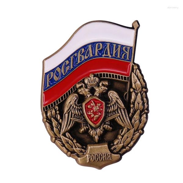 Broches de la garde nationale de russie, insigne de médaille des troupes, symbole de la fédération de russie, épingle en émail