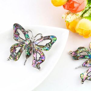 Broches en coquillage d'ormeau naturel pour femmes, papillon mignon, mode Corsage insectes Badge adapté aux vêtements, accessoires bijoux cadeau