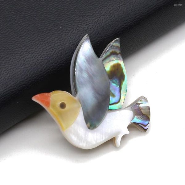 Broches Broche de concha de agua dulce Natural diseño pájaro estilo Animal delicado encanto Pin de seguridad joyería fiesta regalo de boda