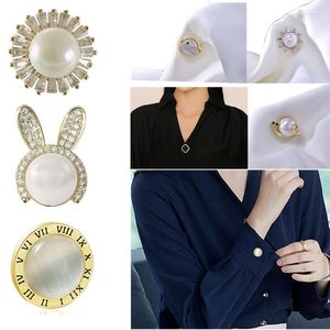 Broches Coquille Naturelle Étoile Aimant Animal Perle Cristal Magnétique Hijab Clips Col Pins Pour Femmes Hommes Mode Bijoux Cadeaux