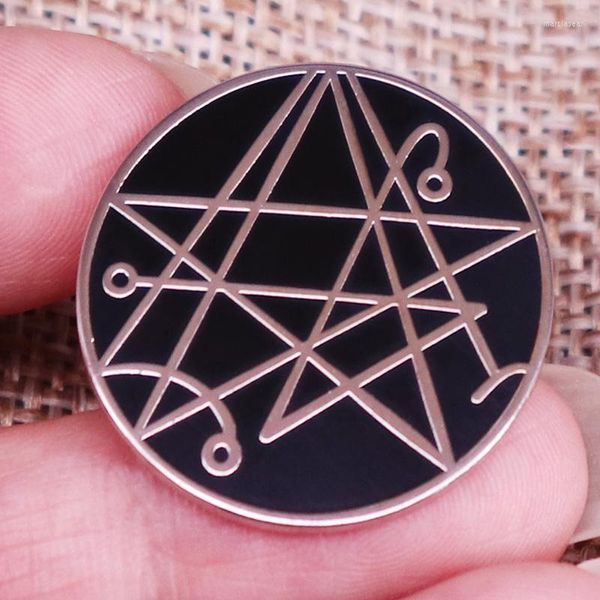 Broschen Necronomicon Star Emaille Pin The Book Of Dead Logo Abzeichen Brosche Rucksack Dekoration Schmuck