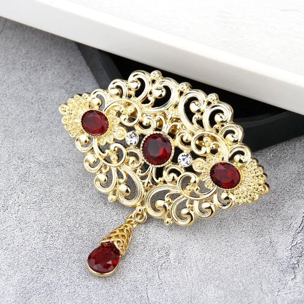 Broches Neovisson Fashion Flower Brooch Pins para mujeres Color de oro Joya de boda Joya Novia Regalo hecho a mano 2024