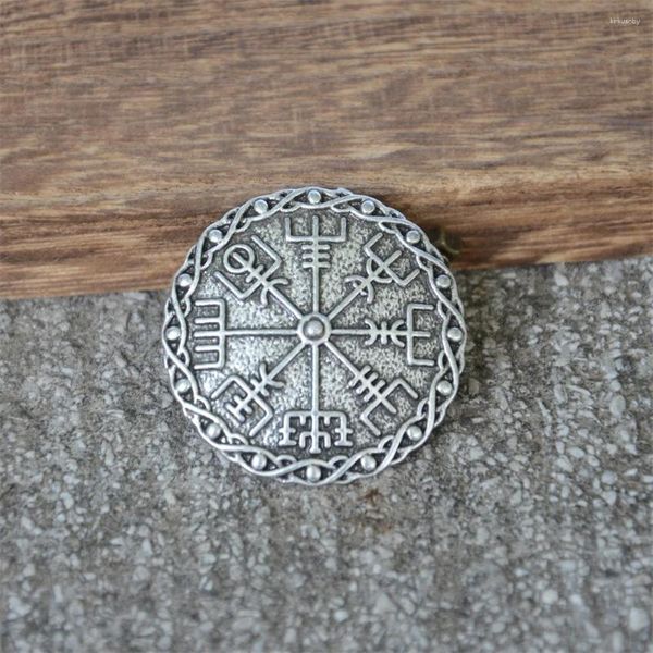 Broches nostalgia nórdica escandinava suecia broche broche vintage vegvisir insignia punk pines de joyería