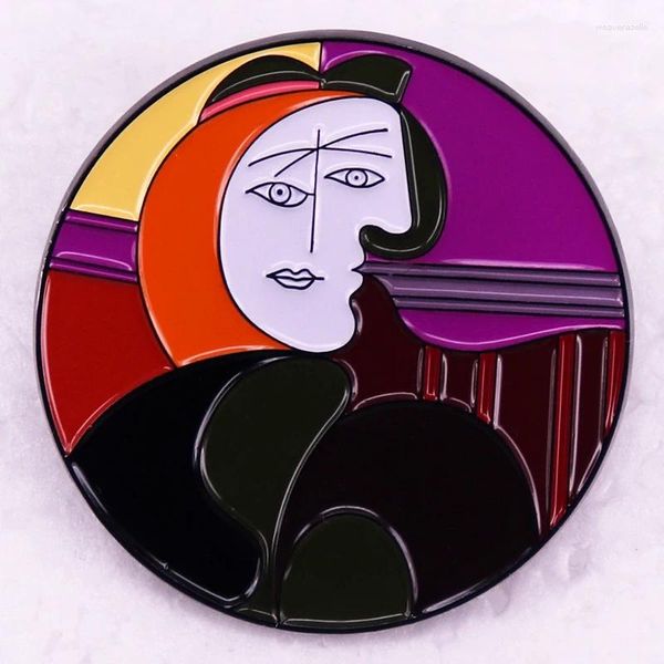 Broches Pablo Picasso Art peinture Badge le fauteuil rouge émail broche bijoux cadeau