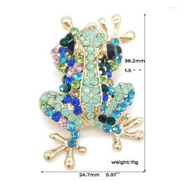 Broches pd broche European American Fashion Animal zirkon schilderij olie aangepaste groothandel kikker geschenk sieraden