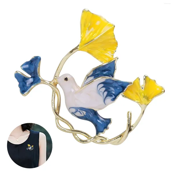 Brooches Peace Brooch Broch avec ginkgo feuille de mariée Bouquet Accessoires Accessoires pour les femmes Utilisation des filles