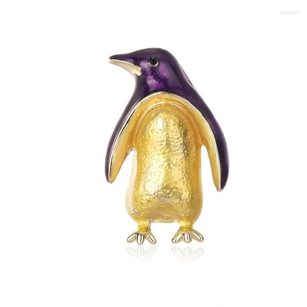 Broches Pingüino Gota de aceite Broche Aleación de las mujeres Ramillete de animales Estilo lindo Ropa Accesorios Banquete Fiesta Regalos
