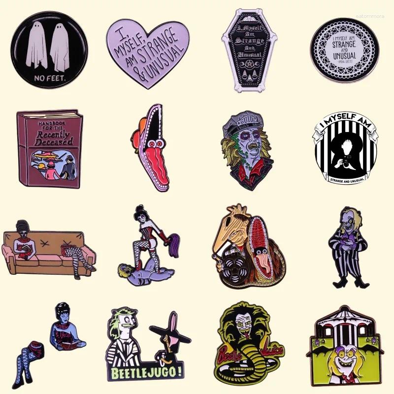 Brooches Perfect Quality Horror Movies Enamel Pins Metal Brooch Lapel Badges Halloween Adorn Backpack Hat Fashion Jewelry Gifts Wholesale