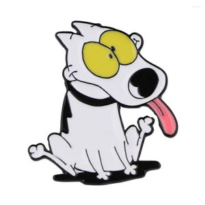 Broches PF1349 Anime rétro 90s mignon chien émail broche dessin animé sac revers Badges sur sac à dos décoration bijoux cadeau accessoires