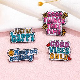 Broches zin slogan email pins harde mode voor kinderen rugzakken badge sieraden jeans doek accessoires decoratie diy geschenken