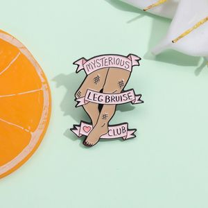 Broches Pin voor Vrouwen Grappige Been Badge en Pinnen voor Jurk Doeken Tassen Decor Leuke Emaille Metalen Sieraden Cadeau voor Vrienden Groothandel