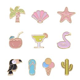 Broches Pin for Women Ice Cream Bird Funny Badge and Pins for Dress Cloths Bags Decor Cute Email Metal Jewelry Gift for Friends Wholesale